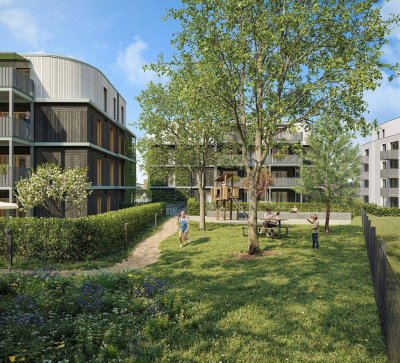 GRÜNE STADTVILLEN - 3 Zimmer mit Balkon | Holzbauweise - Geothermie - Photovoltaik | Provisionsfrei!