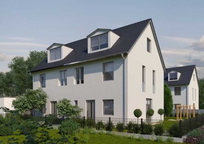 Traumgrundstück mit ruhigem Südgarten und großer moderner DHH! Nur noch 1 Hälfte frei!