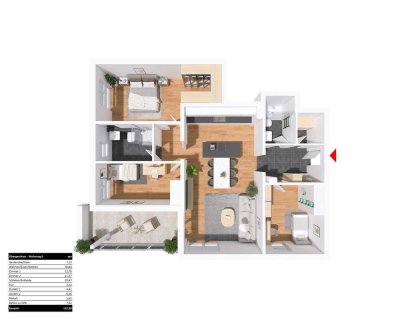 Moderne 4.5 Zimmer Obergeschosswohnung im Neubaugebiet