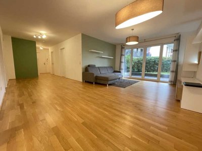*Frankfurt-Höchst* Zentral gelegene, (teil)möblierte 3-Zimmer-Wohnung mit Garten  zu vermieten