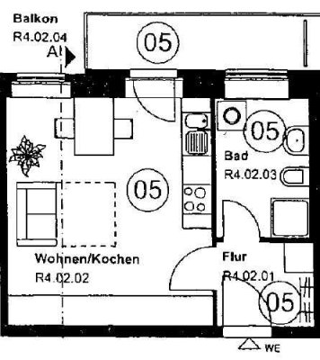 1 Raum Wohnung mit Wohnküche zu vermieten