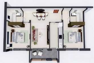 Stilvolle 2-Zimmer-Wohnung mit Balkon und Einbauküche in Freisen