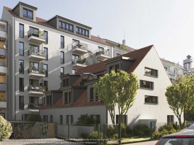 TOWNHOUSE FEELING für 7.500 Eur/m² !  Maisonette mit SAUNAANSCHL.I FREIST. BADEWANNE I DACHTERRASSE