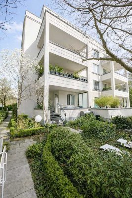 Bezugsfertig: Elegante 2-Zimmer-Wohnung mit Terrasse & großem Garten im Diplomatenpark