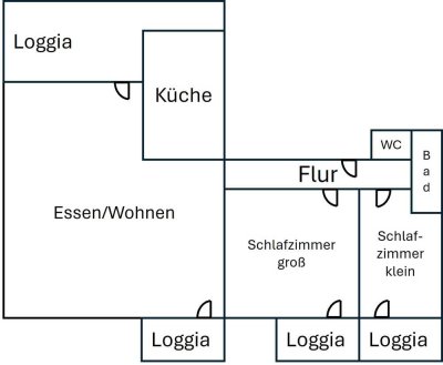 Ansprechende 3-Zimmer-DG-Wohnung mit Loggien in Aachen-Zentrum