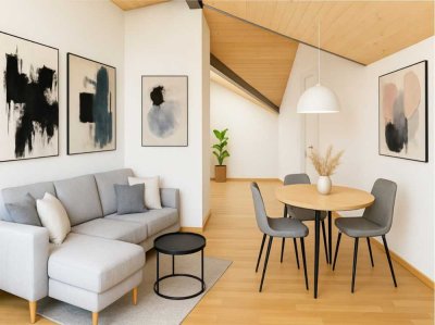 2-Zimmer-DG-Wohnung mit Balkon, Erweiterungspotenzial und wunderschöner Aussicht