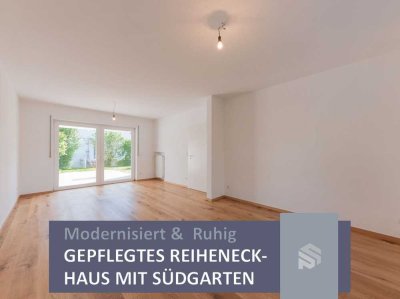 Modernes Reiheneckhaus mit Süd-/Westgarten + Einbauküche