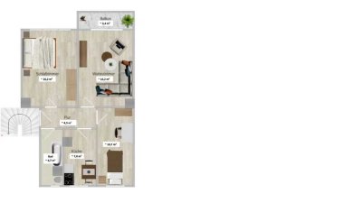 Helle 3-Zimmer Wohnung mit Balkon in Jena-Zwätzen