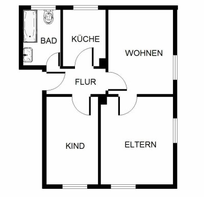 3-Zimmer-Wohnung in Gelsenkirchen Hassel
