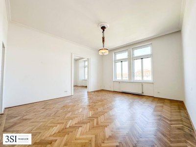 Lichtdurchflutet, renoviert und großzügig geschnitten - Elegante 4-Zimmer-Altbauwohnung mit Weitblick - in Top-Lage des 4. Bezirks beim Wiener Hauptbahnhof
