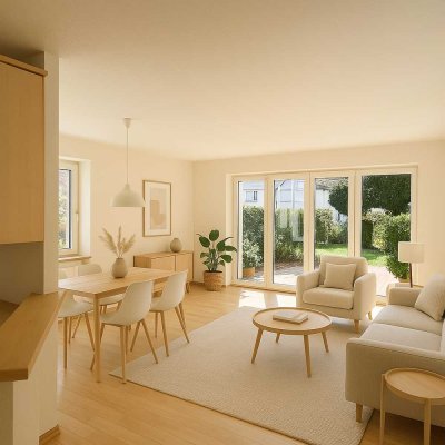 Wohnen mit Wohlfühlfaktor – Charmante 3-Zimmer-Erdgeschosswohnung mit Terrasse und Gartenanteil