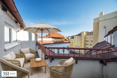 Klausgasse 46: Helle 1,5-Zimmer-Dachgeschoßwohnung mit hofseitiger Terrasse