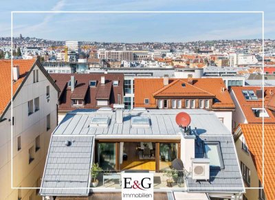 Perle im Heusteigviertel: Top moderne, stylische Maisonette-Wohnung über den Dächern Stuttgarts