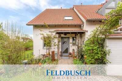 Ihr neues Familienglück auf drei Etagen - Reihenendhaus mit Gartenidylle in Richtheim
