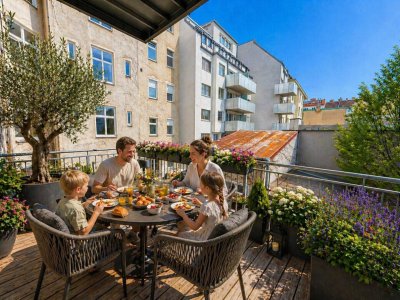 MODERNE ALTBAU MIT BALKON + 3 Zimmer + 1. Liftstock + ca. 88m² gew. NFL + Einbauküche + Ruhelage + GUTE öffentliche Anbindung