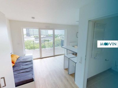 KOMFORT UND STIL: Möbliertes 1-Zimmer-Studentenapartment mit DACHTERRASSE und ALL-IN-MIETE in Ott...