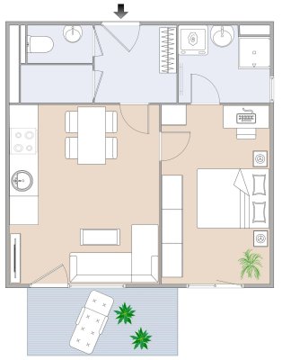 Moderne geförderte Neubauwohnung mit Balkon