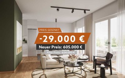 Modern wohnen: 3-Zimmer-Wohnung mit Süd-Balkon und offenem Wohn-, Koch- und Essbereich