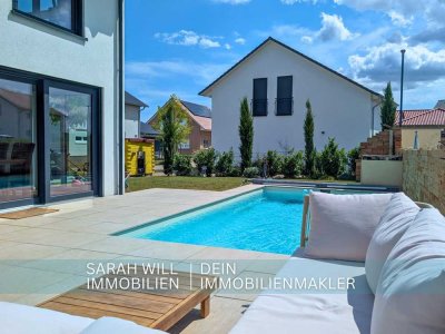 Moderne DHH mit Pool & Südgarten – Familienfreundlicher Neubau in ruhiger Toplage von Freimersheim