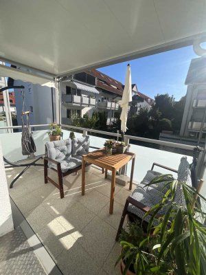 Helle 3-Zimmer-Wohnung mit zwei Balkonen und zwei Tiefgaragen-Stellplätzen