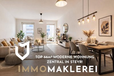 TOP 66m² MODERNE WOHNUNG ZENTRAL IN STEYR!