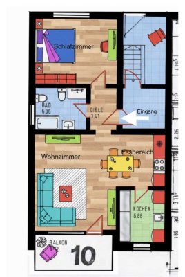 Sonnige Oase in Form einer 2,5 Zi.-Whg. in Konstanz Waldsiedlung zu verkaufen