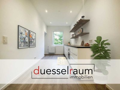 Golzheim: Kernsanierte und elegante Wohnung mit Loggia, Gartennutzung und EBK in Rheinnähe!