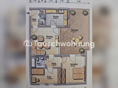 Tauschwohnung: 3-Zi Gartenwohnung in Pelach gegen größere zum Tausch