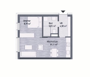 -8,5 % Baustartaktion! - 2 Zimmer Anlegerwohnung (37,39m²) - Grazer Stadtlage