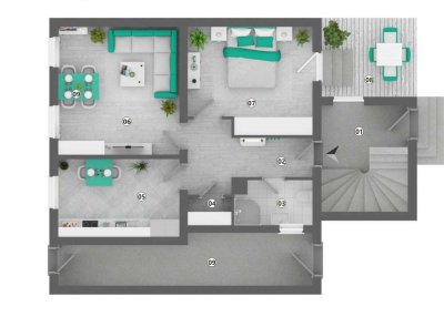 Erdgeschosswohnung mit Terrasse und Garten in historischem Altbau