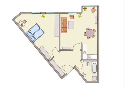 Barrierefreie charmante Whg. mit Wintergarten, Lift & Weitblick