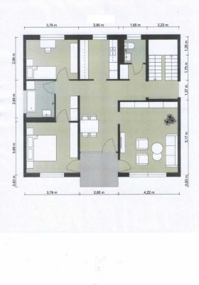 3,5-Zimmer-Wohnung mit Gartennutzung