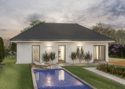 Der elegante Bungalow mit modernem Walmdach. Inkl. Technik- und Finishpaket!!! Ohne Grundstück!!!