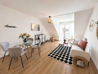 Licht, Ruhe, Freiraum: Dachgeschosswohnung mit Studio und 2 Balkonen