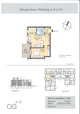 Exklusive 2-Zimmer-Wohnung A1.8 mit gehobener Innenausstattung mit Einbauküche in Oberhausen