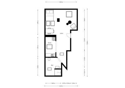 Attraktive 1-Zimmer-Wohnung in Top-Lage – Möbliert & mit Einbauküche!