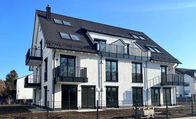 NEUBAU-DG-Wohnung mit ausgebautem Speichergeschoss (Studio), Dachterrasse und Balkon