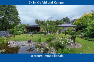 Architektur-Ikone! Bungalow inklusive Parkfeeling in Krefeld-Fischeln - Stil, Charme & Bestlage