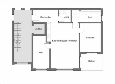 Neubau: moderne 3 Zimmer Wohnung mit EBK und Balkon in Niedernberg