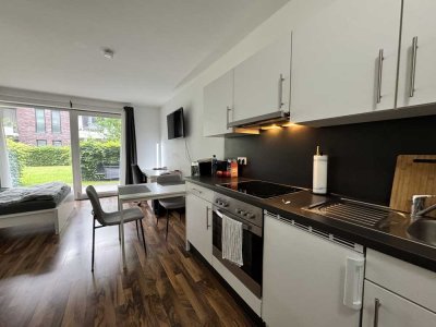 1 Zimmer KUBOX-Apartment in Uninähe mit großer Terrasse und Einbauküche