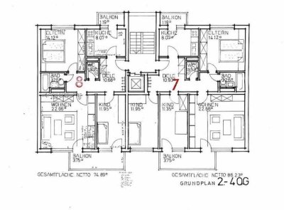 Zentral gelegene 3-Zimmer-Wohnung mit 2 Balkonen in der Nordstadt