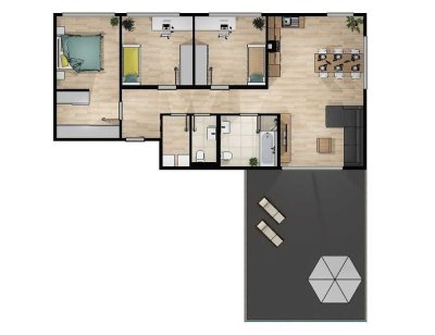 Penthouse-Traum mit Dachterrasse & Weitblick am Feldrand