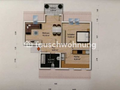 Tauschwohnung: Tausche hübsche 2-Raumwohnung in Johannstadt