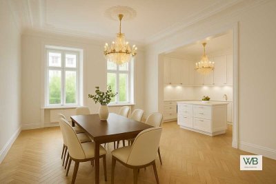 Stuck-Altbauwohnung - Östliche Ringgebiet mit Balkonanbau OHNE Provision