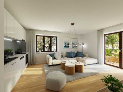 PREISREDUZIERUNG
Erstbezug. Hochwertige Materialien. Garten.