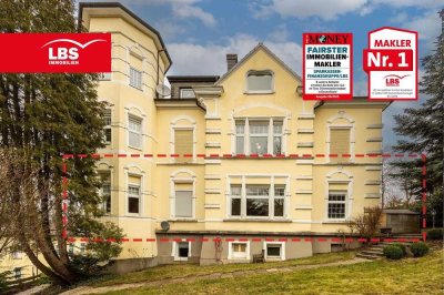 Repräsentative Altbau-Villenwohnung mit Terrasse, Carport, Nutzfläche