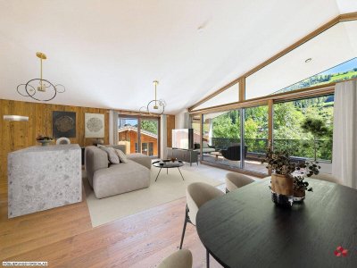 Sonniges Penthouse mit großzügigen Außenflächen im Riverside Kirchberg