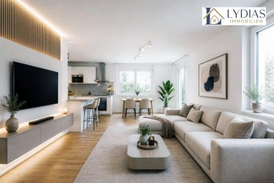 Traumhafte und ruhige 3-Zimmer-Wohnung mit großzügigem Balkon und Ausblick ins Grüne, BJ 2018, sehr gepflegt – Top-Infrastruktur!