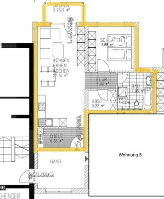 Helle Erdgeschosswohnung mit Einbauküche, Terasse und Carport