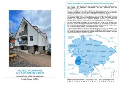 Wohnungen in Barsinghausen HIER 50 QM, 2-4 Zi, 50-106 qm Neubau Garage Garten Provifrei Barrierefrei